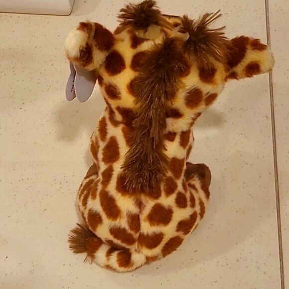 TY 6" Original Beanie "PEACHES" Giraffe Stuffed Plush Animal Baby NEW - Picture 3 of 7